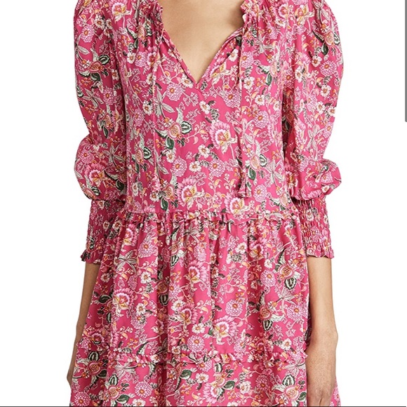SOLD - MISA Maya Dress in Falaise Floral (Pink) - Picture 6 of 12